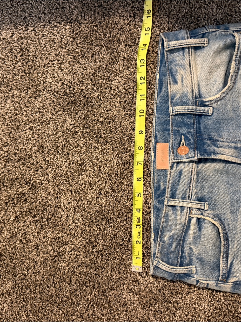 MOTHER Light Blue the Hustler Ankle Jeans Fray - Picture 6 of 7